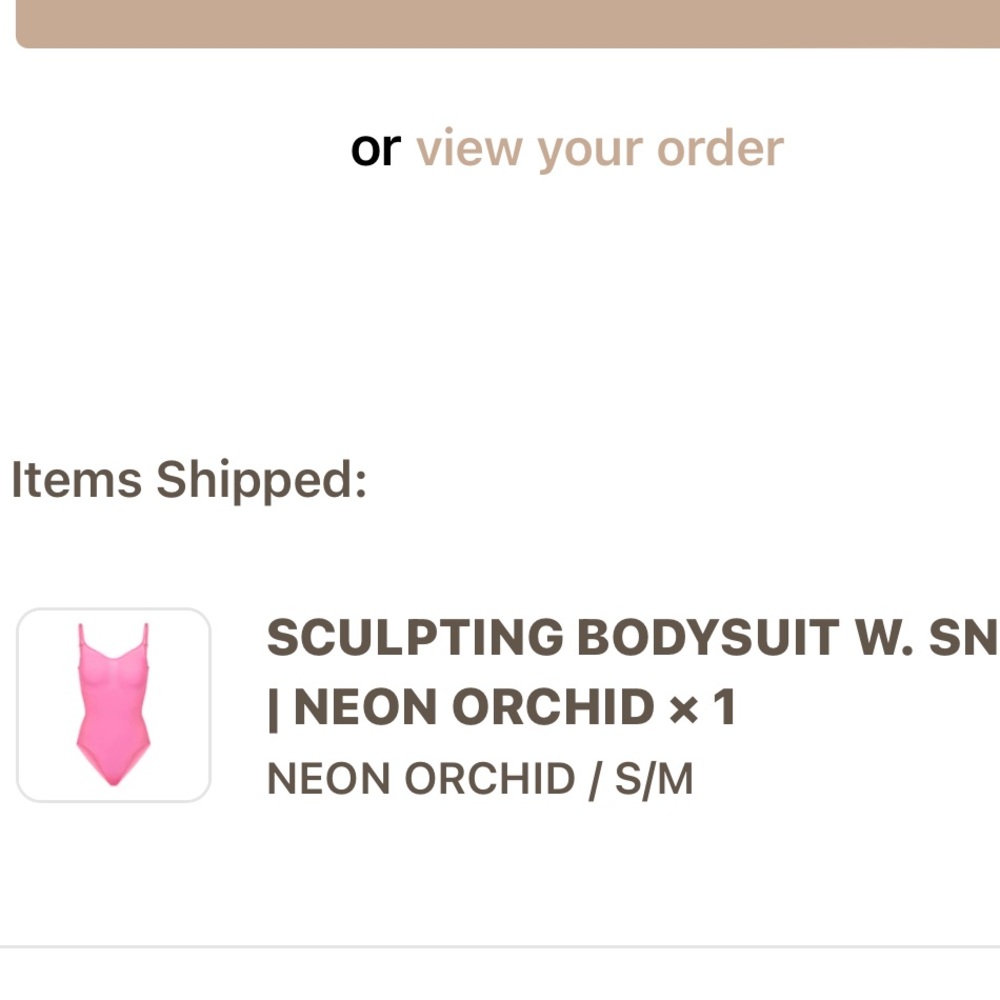 Skims pink orchid bodysuit. Worn ONCE. Just not for me